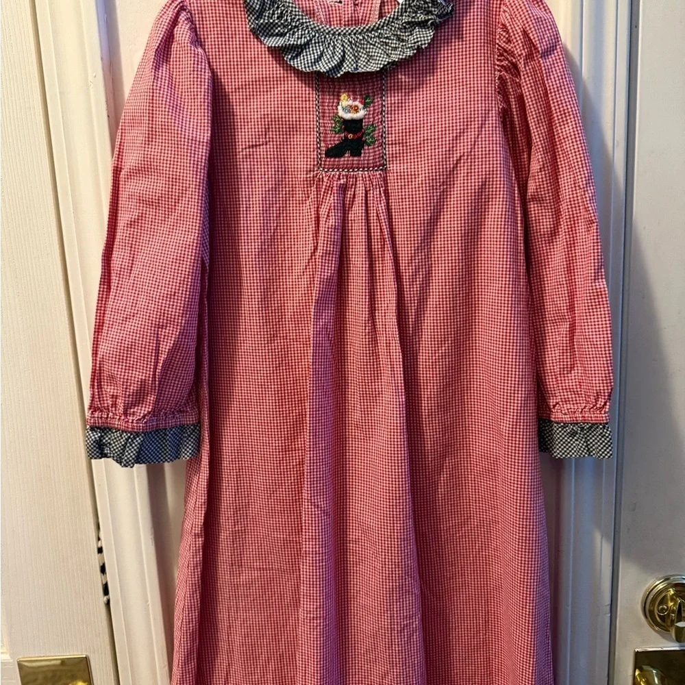 Beaux and Belles Smocked Christmas Bishop Dress